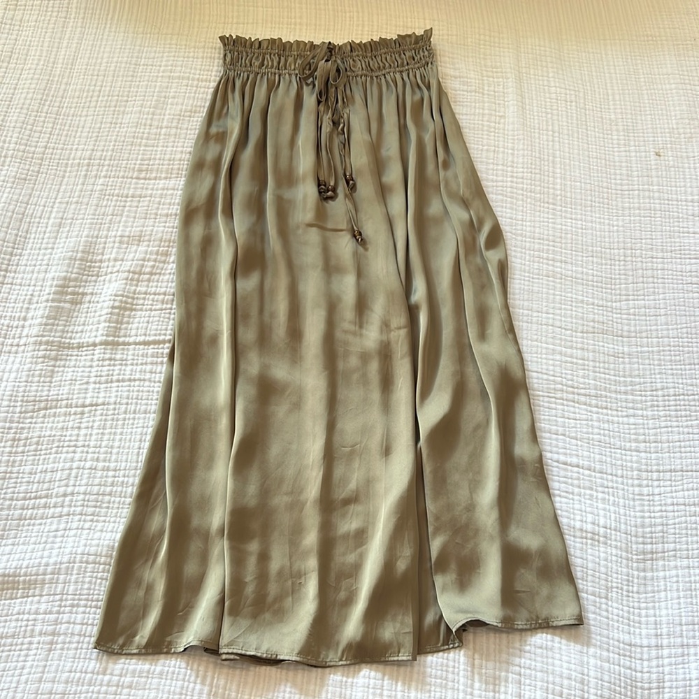 Zara Olive Maxi Skirt